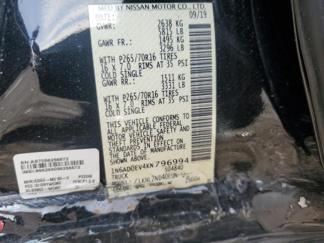 2019 NISSAN FRONTIER S - 1N6AD0EV4KN796994