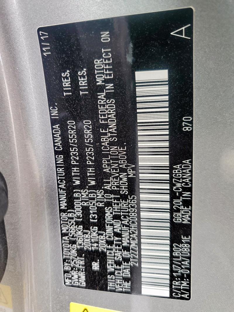 2017 LEXUS RX 350 BAS - 2T2ZZMCA2HC089365