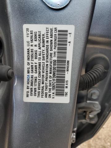 2021 HONDA CIVIC EX - 19XFC1F39ME001850