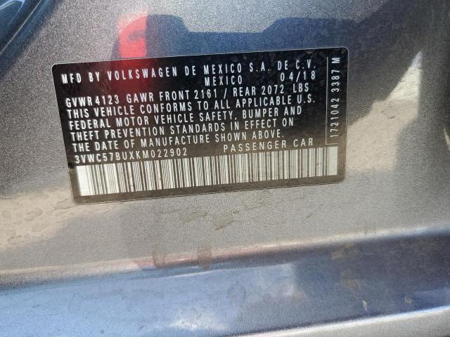 2019 VOLKSWAGEN JETTA S 3VWC57BUXKM022902