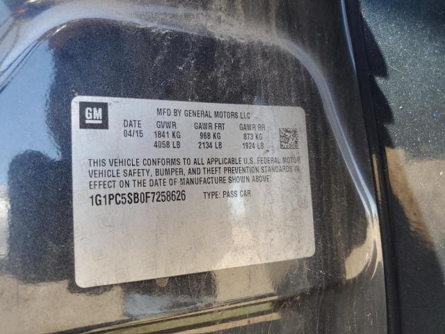 2015 CHEVROLET CRUZE LT - 1G1PC5SB0F7258626