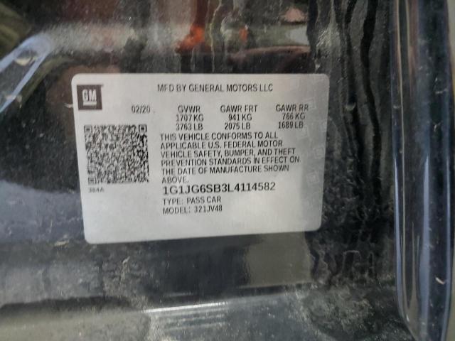 2020 CHEVROLET SONIC 1G1JG6SB3L4114582