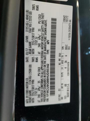 2017 FORD ESCAPE SE - 1FMCU9G98HUD50342