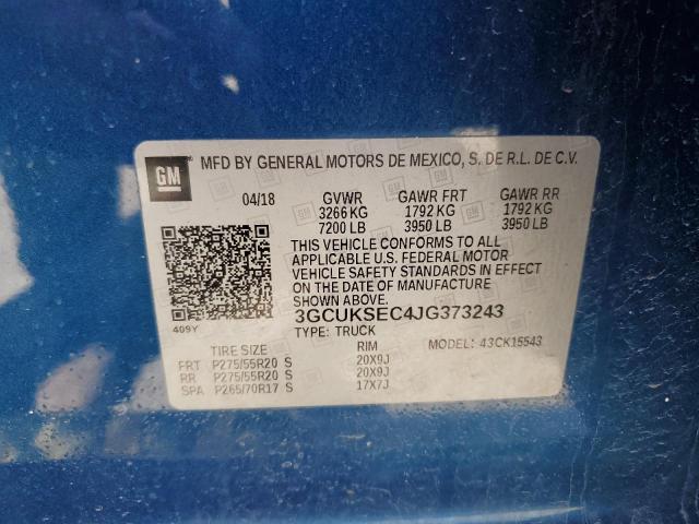 2018 CHEVROLET SILVERADO - 3GCUKSEC4JG373243