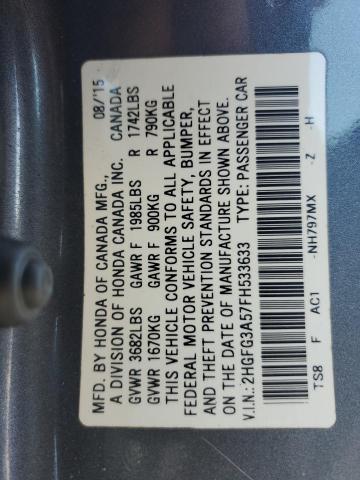 2015 HONDA CIVIC LX - 2HGFG3A57FH533633