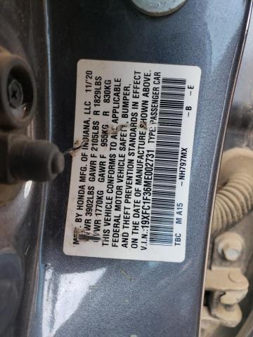 2021 HONDA CIVIC EX - 19XFC1F36ME002731
