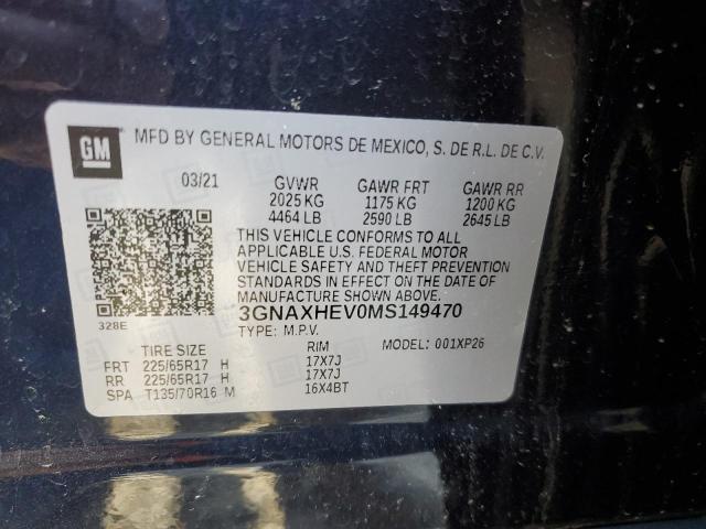 2021 CHEVROLET EQUINOX LS - 3GNAXHEV0MS149470