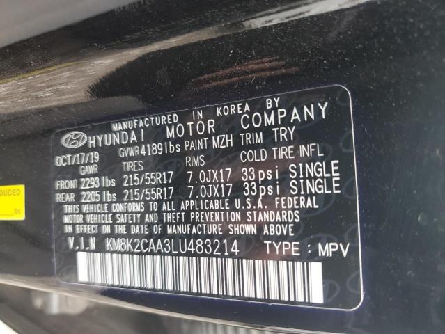 2020 HYUNDAI KONA SEL - KM8K2CAA3LU483214