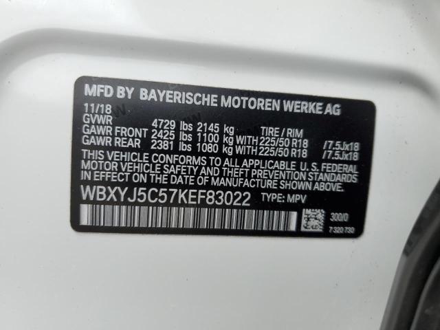 2019 BMW X2 XDRIVE2 WBXYJ5C57KEF83022