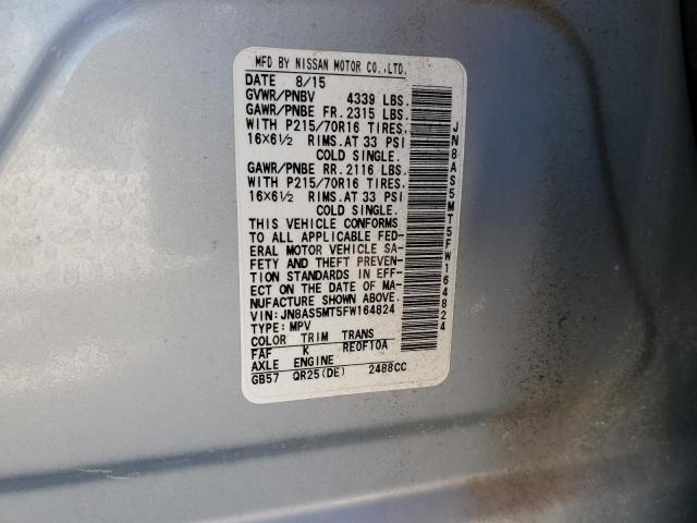 2015 NISSAN ROGUE SELE - JN8AS5MT5FW164824