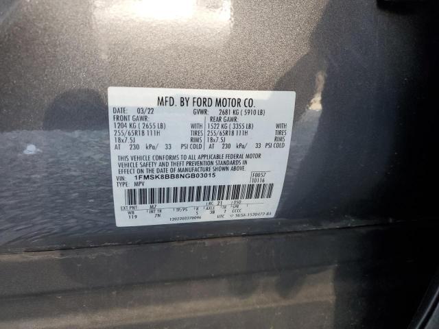 2022 FORD EXPLORER - 1FMSK8BB8NGB03015