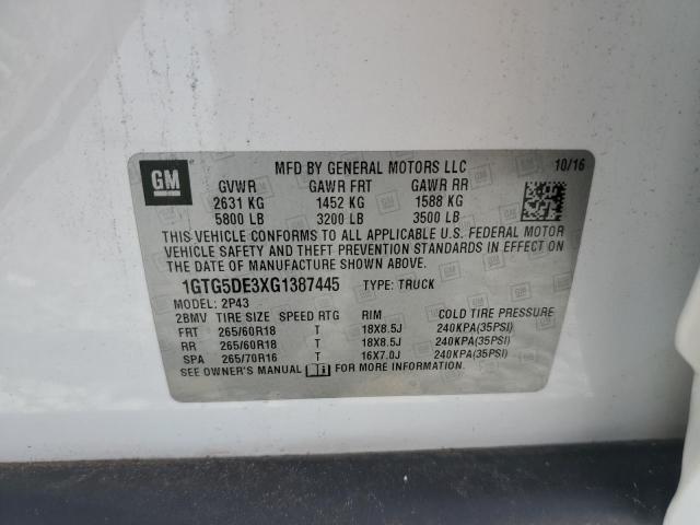 2016 GMC CANYON SLT 1GTG5DE3XG1387445