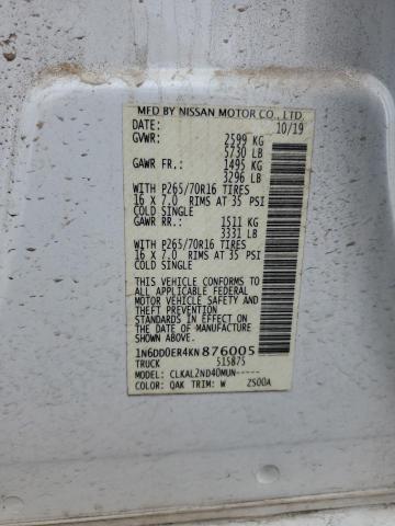 1N6DD0ER4KN876005 2019 NISSAN FRONTIER