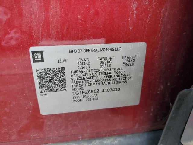 2020 CHEVROLET BOLT EV PR - 1G1FZ6S02L4107413