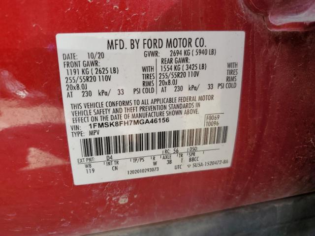 2021 FORD EXPLORER L - 1FMSK8FH7MGA46156