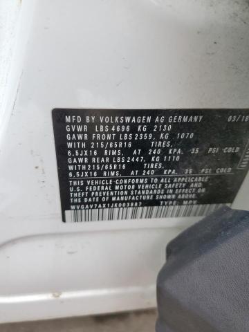 2018 VOLKSWAGEN TIGUAN LIM WVGAV7AX1JK003887