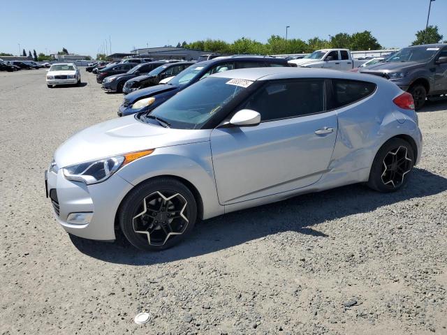 HYUNDAI VELOSTER 2017 silver coupe 3d gas KMHTC6AD1HU311574 photo #1