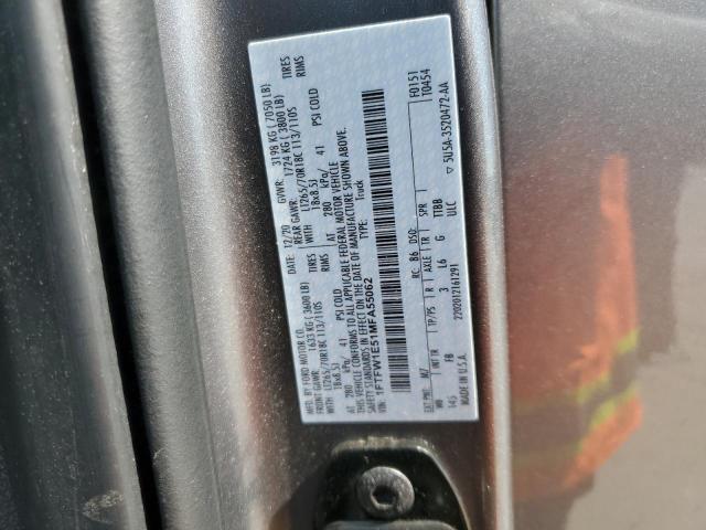 2021 FORD F150 SUPER - 1FTFW1E51MFA55062