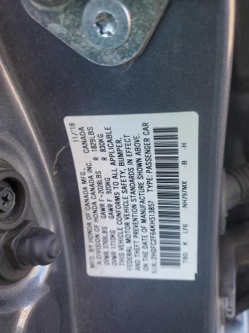 2019 HONDA CIVIC LX - 2HGFC2F64KH513857