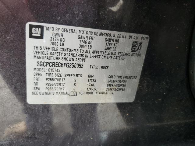 2015 CHEVROLET SILVERADO - 3GCPCREC6FG250053