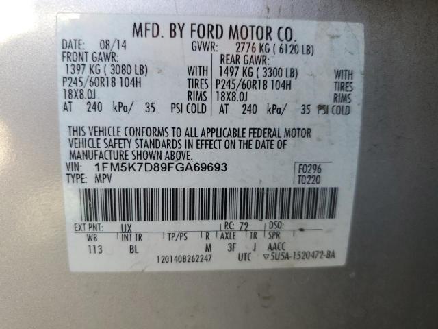 2015 FORD EXPLORER X - 1FM5K7D89FGA69693