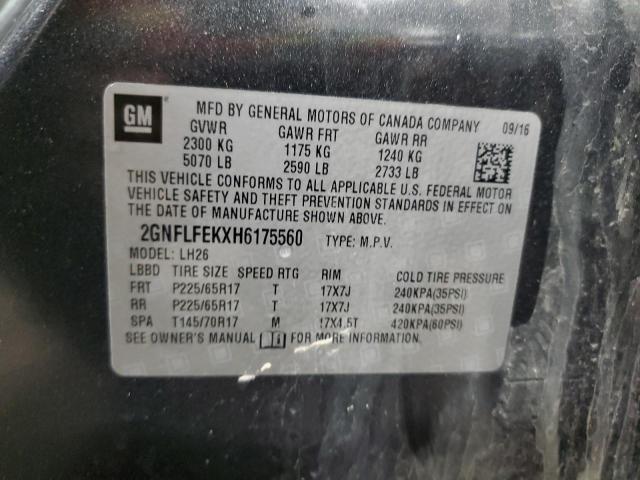2017 CHEVROLET EQUINOX LT - 2GNFLFEKXH6175560