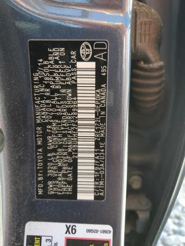 2015 TOYOTA COROLLA L - 2T1BURHE2FC289964