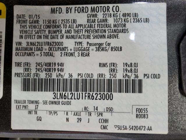 2015 LINCOLN MKZ HYBRID - 3LN6L2LU1FR623000