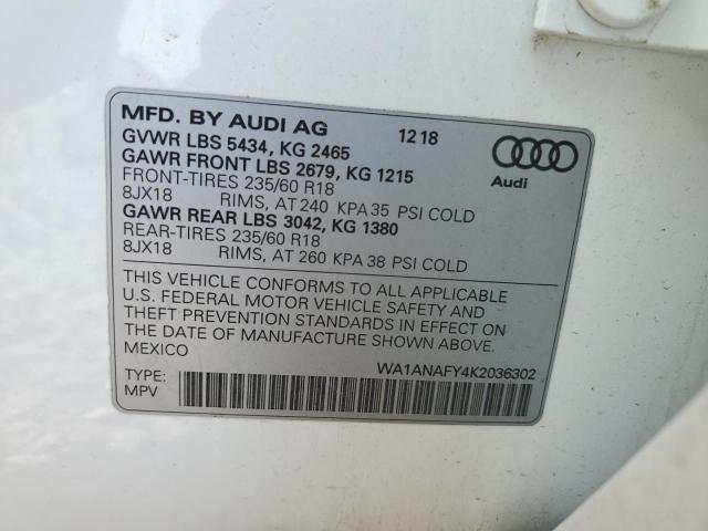 2019 AUDI Q5 PREMIUM - WA1ANAFY4K2036302