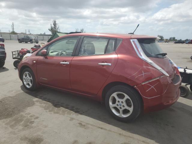 NISSAN LEAF SV 2011 maroon  Electric JN1AZ0CP1BT005859 photo #3