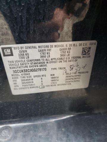 2016 CHEVROLET SILVERADO - 3GCUKSEC9GG278170