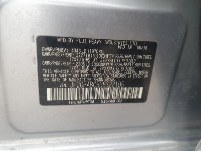 2016 SUBARU CROSSTREK - JF2GPABC5G8322105
