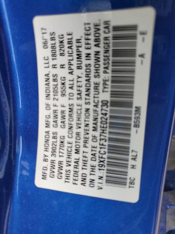 2017 HONDA CIVIC EX - 19XFC1F37HE024730