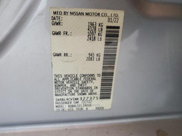 2022 NISSAN ALTIMA SR - 1N4BL4CV1NN327375