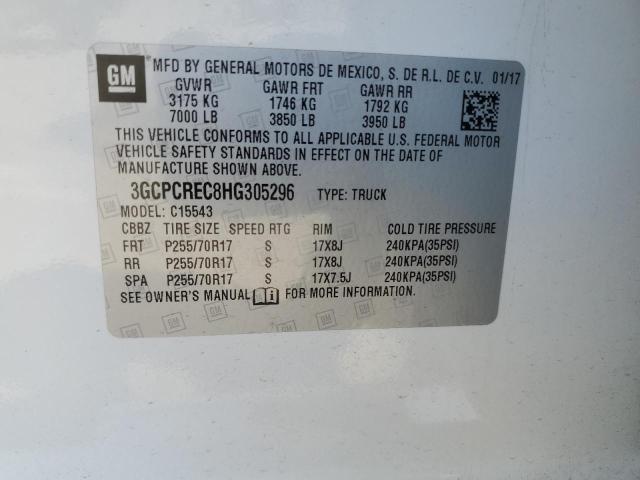 2017 CHEVROLET SILVERADO - 3GCPCREC8HG305296
