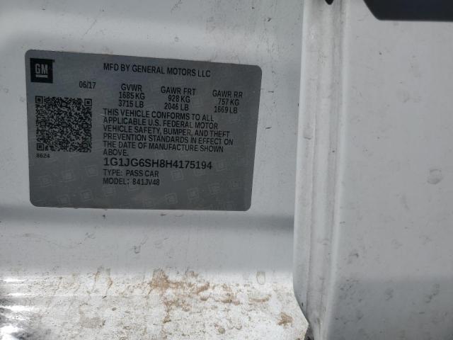 2017 CHEVROLET SONIC - 1G1JG6SH8H4175194