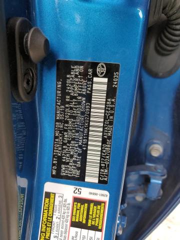 2019 TOYOTA CAMRY L - 4T1B11HK1KU270993