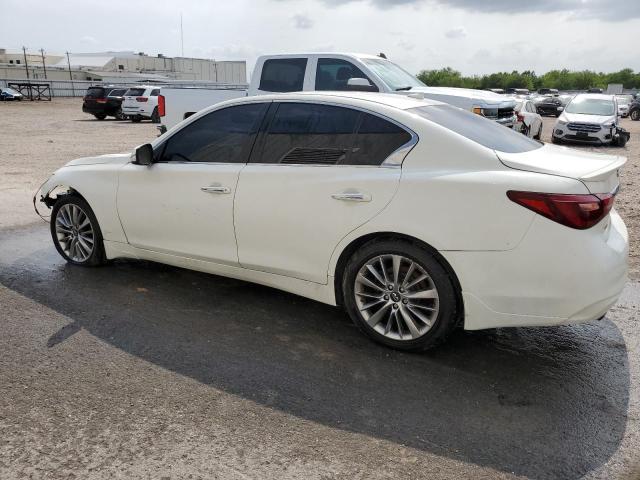 INFINITI Q50 LUXE 2019 white  gas JN1EV7AR8KM559128 photo #3
