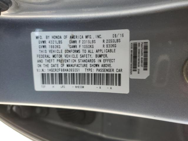 2017 HONDA ACCORD EXL - 1HGCR2F86HA065051