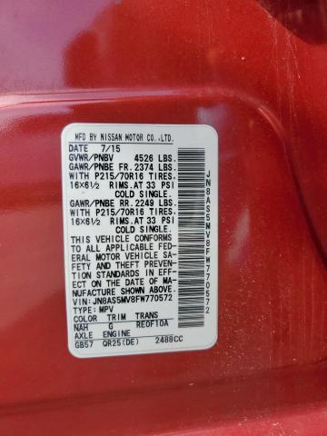 2015 NISSAN ROGUE SELE JN8AS5MV8FW770572
