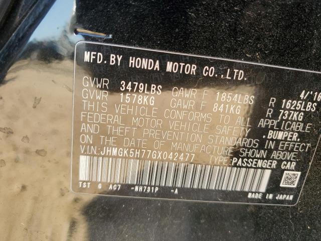 2016 HONDA FIT EX - JHMGK5H77GX042477