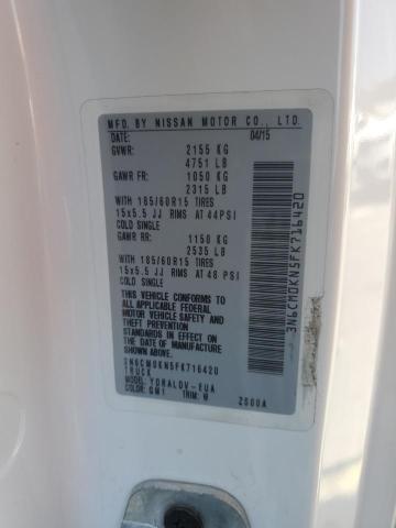 2015 NISSAN NV200 2.5S - 3N6CM0KN5FK716420