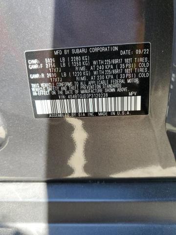 2023 SUBARU OUTBACK WI 4S4BTGUD3P3120238