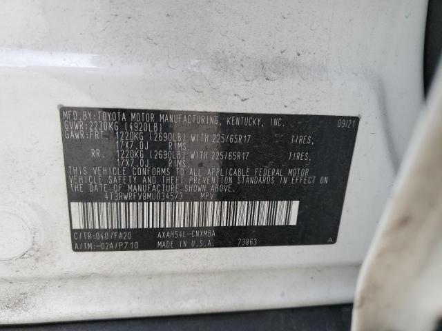 2021 TOYOTA RAV4 XLE - 4T3RWRFV8MU034573