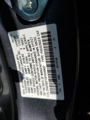 2015 HONDA CIVIC SE - 2HGFB2F73FH559407