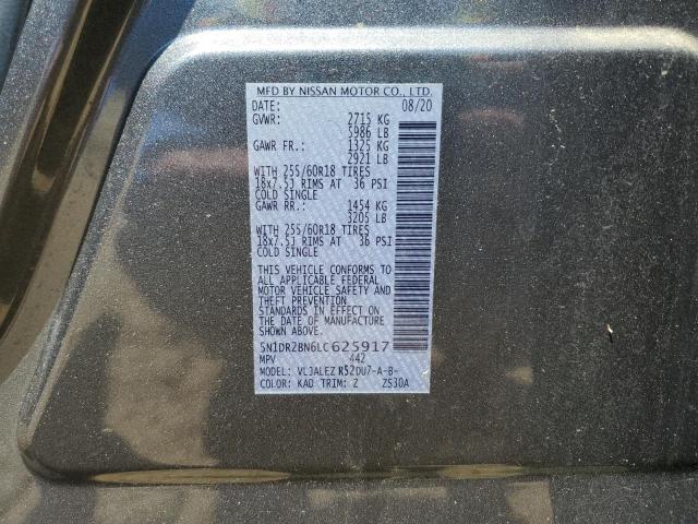 2020 NISSAN PATHFINDER - 5N1DR2BN6LC625917