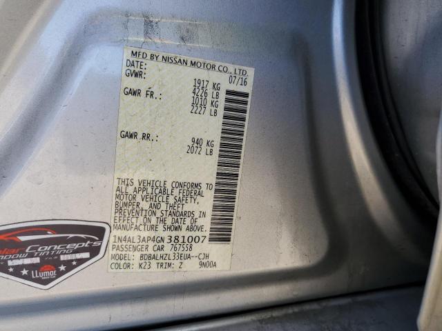 2016 NISSAN ALTIMA 2.5 - 1N4AL3AP4GN381007