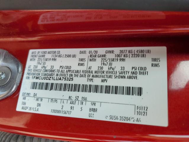 2020 FORD ESCAPE TIT - 1FMCU0DZ1LUA75325