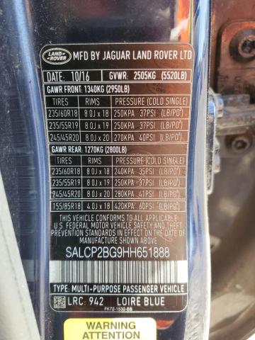 2017 LAND ROVER DISCOVERY SALCP2BG9HH651888