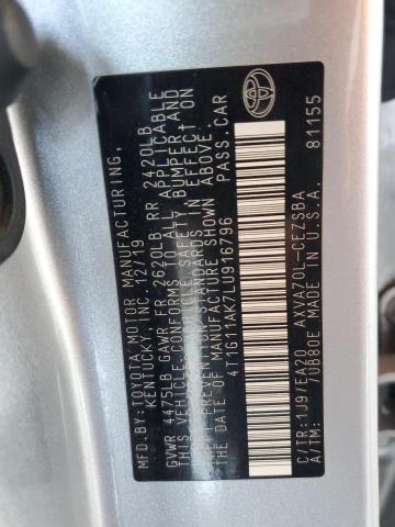 2020 TOYOTA CAMRY SE - 4T1G11AK7LU916796